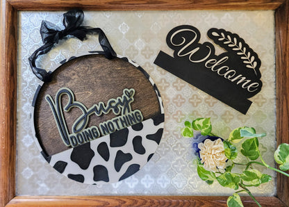 COW PRINT Interchangeable Door Hanger (Special Edition)