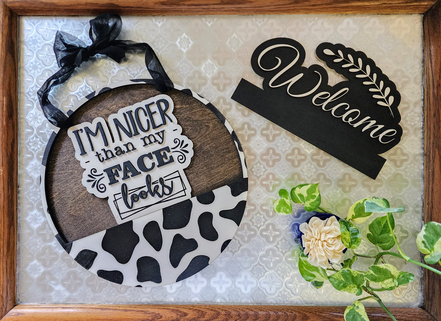 COW PRINT Interchangeable Door Hanger (Special Edition)