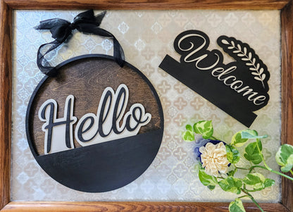 Black/Dark Walnut - Interchangeable Door Hanger