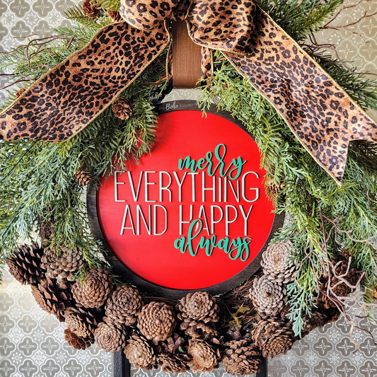 Red "Merry Everything" Door Hanger INSERT