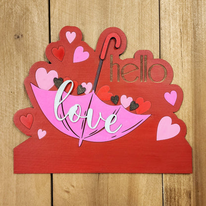 "Hello Love" Umbrella Insert